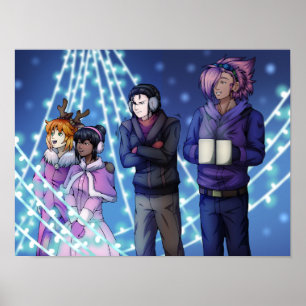 Poster Vacances en famille