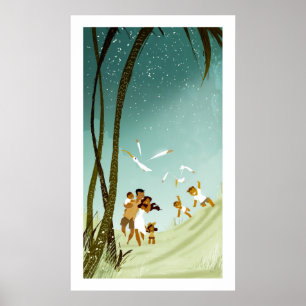 Poster Vacances en famille