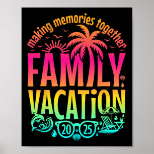 Poster Vacances en famille 2025 ambiance réunion de famil