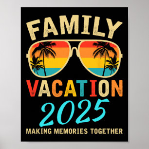 Poster Vacances en famille 2025 Plage Correspondant Vacan
