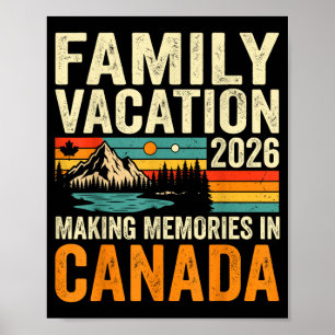 Poster Vacances en famille 2026 canada souvenirs de voyag