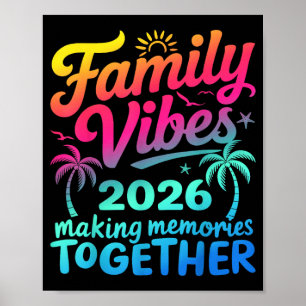 Poster Vacances en famille 2026 Plage Été en famille