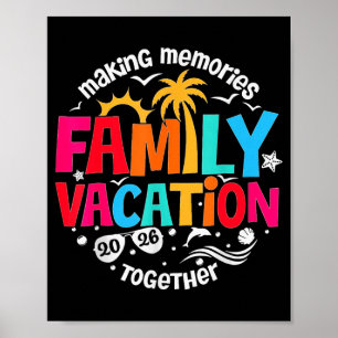 Poster Vacances en famille 2026 Plage Été en famille