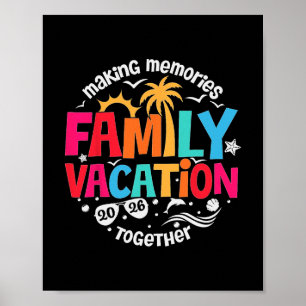 Poster Vacances en famille 2026 Plage tenue de famille as