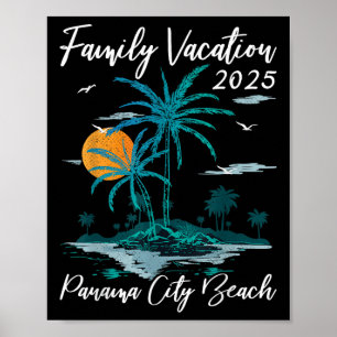 Poster Vacances en famille aux palmiers 2025 Floride Pana