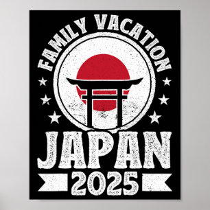Poster Vacances en famille Japon 2025 Plage Vacances d'ét