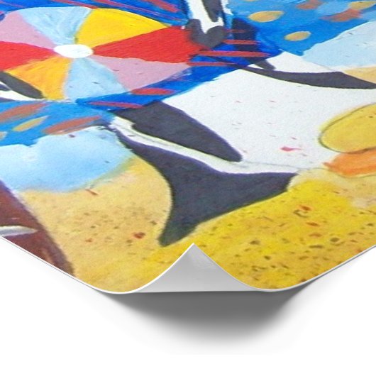 Poster Vacances en pingouin (Coin)