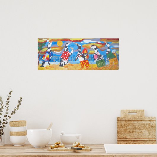 Poster Vacances en pingouin (Cuisine)