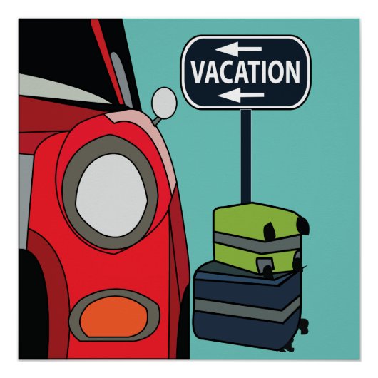 Poster Vacances en road trip (Devant)