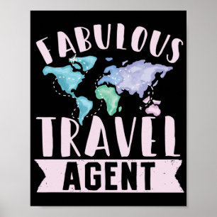 Poster Vacances en vol Agent de voyage fautif