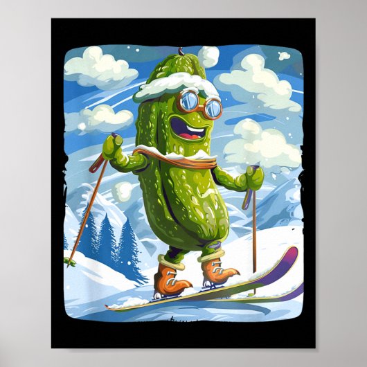 Poster Vacances enneigées avec du ski de fond pour (Devant)