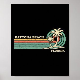 Poster Vacances été rétro vintage Floride Daytona Beach