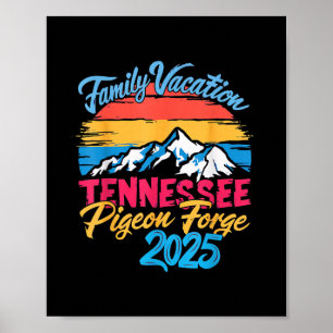Poster Vacances familiales dans les montagnes fumées du T