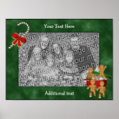 Poster Vacances Gingerbread Men Frame Ajouter Votre Photo (Devant)