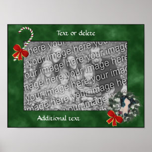 Poster Vacances Greyhound Wreath Ajouter Votre Photo