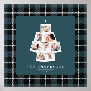 Poster Vacances multi de photo d'arbre de Noël