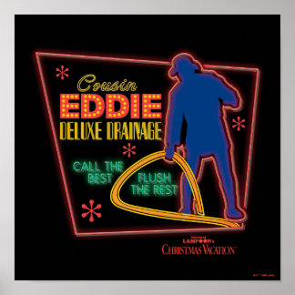Poster Vacances Noël | Symbole Cousin Eddie Neon