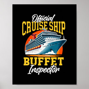 Poster Vacances sur un paquebot Buffet officiel de paqueb