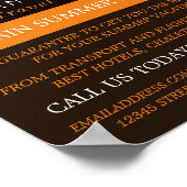 Poster Vacances Tropical Sunset, Annonce d'agent de voyag (Coin)