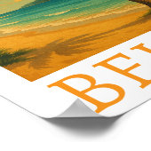 Poster Vacances tropicale Belize Beach Caraïbes (Coin)