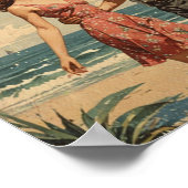 Poster vacances vintages (Coin)