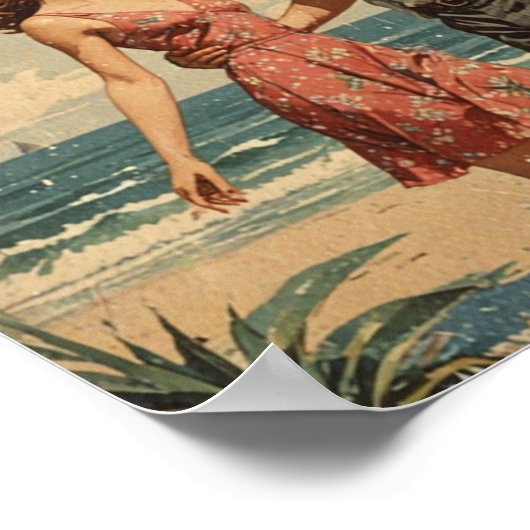 Poster vacances vintages (Coin)