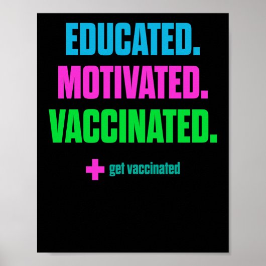 Poster Vaccinated Vaccine Pro Vaccination Get Vaccinated (Devant)