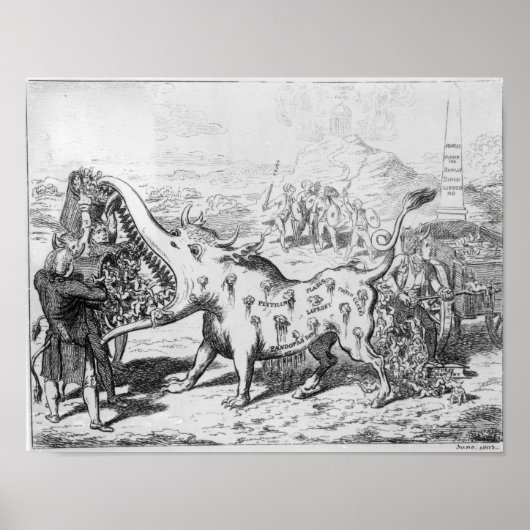 Poster Vaccination, publié par J.L.Stuart, 1802 (Devant)