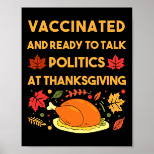 Poster Vacciné Drôle Et Prêt À Parler De Politique À Ce