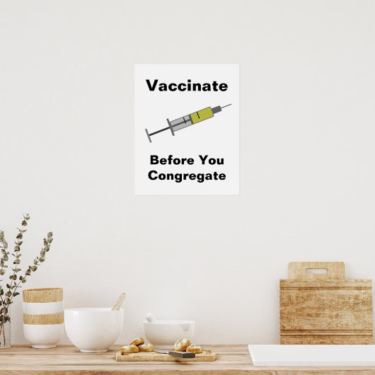 Poster Vacciner avant votre congrégation (Cuisine)