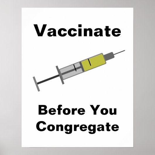 Poster Vacciner avant votre congrégation (Devant)