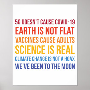 Poster Vaccines Science Climate Change Is Real 5G Covid