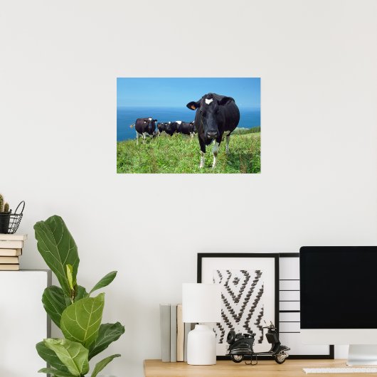 Poster Vache agacée (Bureau à domicile)