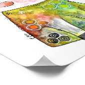 Poster Vache blanche couleur blanc mignon (Coin)