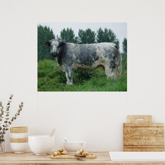 Poster Vache Bleue (Cuisine)