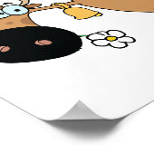 Poster Vache Brown caricature (Coin)