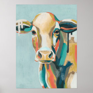 Poster Vache colorée
