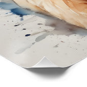 Poster Vache d'aquarelle no 2 (Coin)