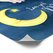 Poster Vache d'art de l'aquarelle qui saute au-dessus de  (Coin)