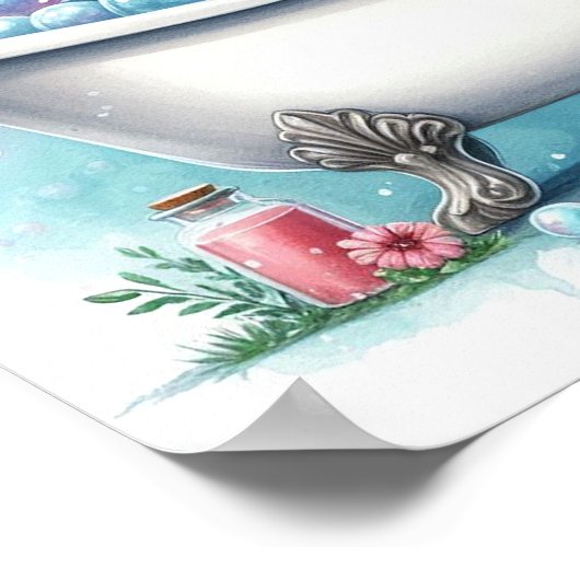 Poster Vache de bain bulle (Coin)