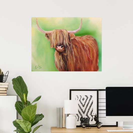 Poster Vache de Highland (Bureau à domicile)