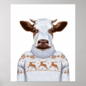 Poster Vache de Noël (Devant)