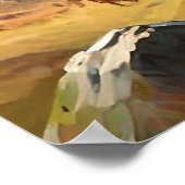 Poster Vache des Highlands dansant le Highland Fling, (Coin)