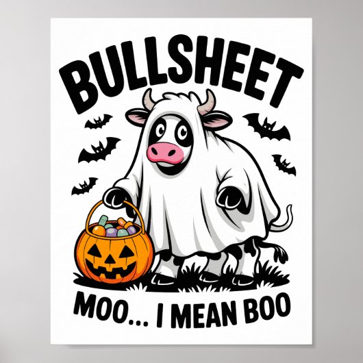 Poster vache d'Halloween (Devant)