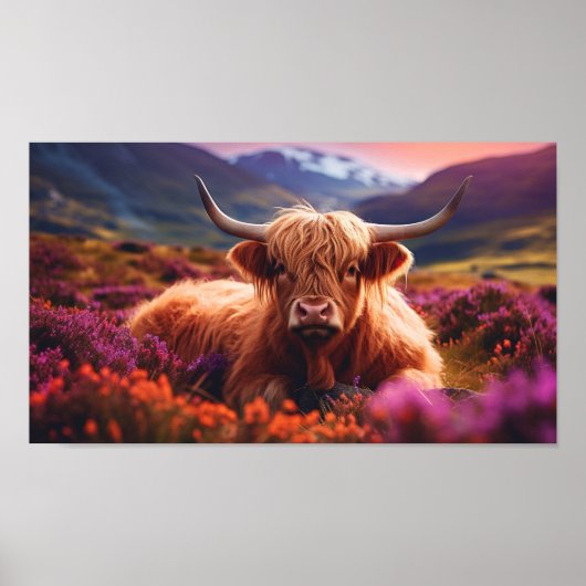 Poster Vache écossaise des Highlands (Devant)
