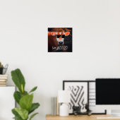 Poster Vache en lunettes de soleil Pas aMOOsed mignon drô (Bureau à domicile)