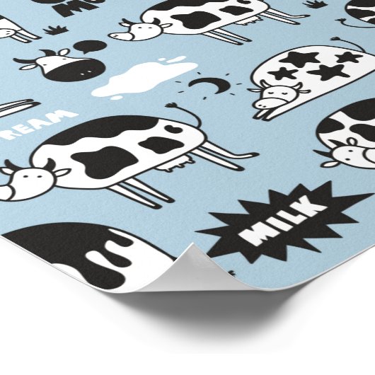 Poster Vache et lait (Coin)