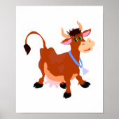 Poster vache heureuse souriante (Devant)