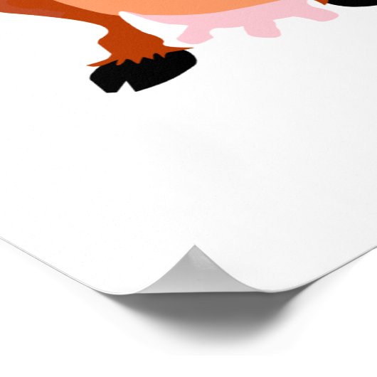 Poster vache heureuse souriante (Coin)
