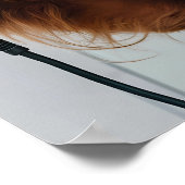 Poster Vache Highland avec sèche-cheveux Blow Sécher Sall (Coin)